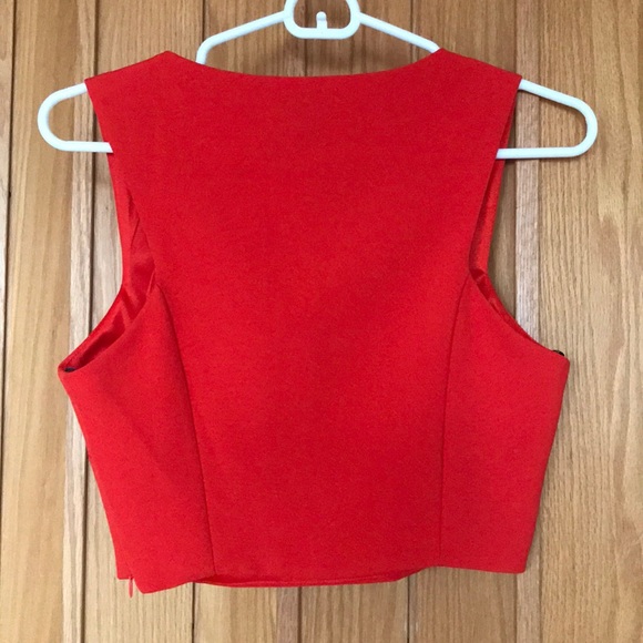 Forever 21 Red/Orange Crop Top - Picture 2 of 3
